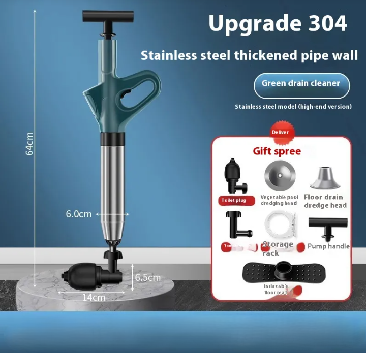 Tim n Timy Air Pressure Drain Clog Remover For Kitchen, Toilet And Bathroom